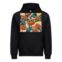 Black football smiley face Urban Hoodie - BarkalooDesign