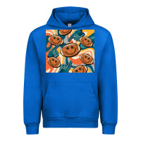 Cobalt football smiley face Urban Hoodie - BarkalooDesign