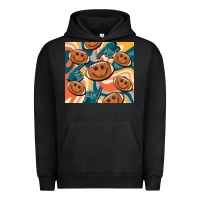 Pigment Black football smiley face Urban Hoodie - BarkalooDesign