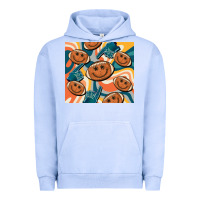 Pigment Grape Ice football smiley face Urban Hoodie - BarkalooDesign