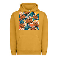 Pigment Peanut Butter football smiley face Urban Hoodie - BarkalooDesign