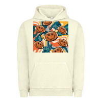 Pigment Pistachio football smiley face Urban Hoodie - BarkalooDesign