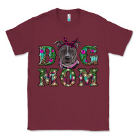 Burgundy Christmas dog mom pitbull Classic Tee - RanaPortraitStore