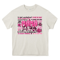 Cream mama its okay typography Heavy Core Tee - JahusDesignShop