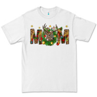 White Western Mom With Reindeer Premium Tee - BundleAndBundleShop