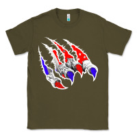 Army Green American Flag Claw Classic Tee - Bettercallsaul