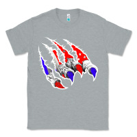 Heather Grey American Flag Claw Classic Tee - Bettercallsaul