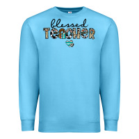 Ocean Blue blessed teacher Premium Sweatshirt - CowhideDigitalArt