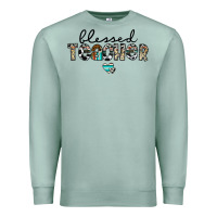 Seafoam blessed teacher Premium Sweatshirt - CowhideDigitalArt