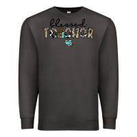 Smoke blessed teacher Premium Sweatshirt - CowhideDigitalArt
