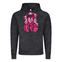 Vintage Black breast cancer with boxing gloves Vintage Hoodie - NancyCooperArtShop