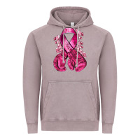 Vintage Zinc breast cancer with boxing gloves Vintage Hoodie - NancyCooperArtShop
