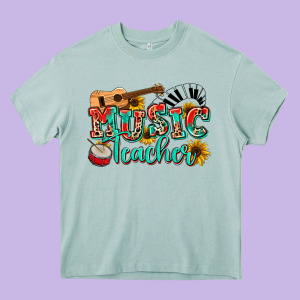 Music Teacher Heavy Core Tee Designed By Nancycooperartshop