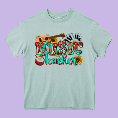 Music Teacher Heavy Core Tee Designed By Nancycooperartshop