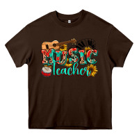Chocolate Brown music teacher Heavy Core Tee - NancyCooperArtShop