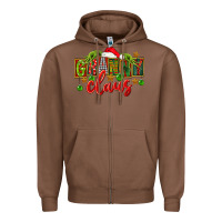 Chestnut christmas granny claus Zipper Hoodie - FaDigitalArtStudio