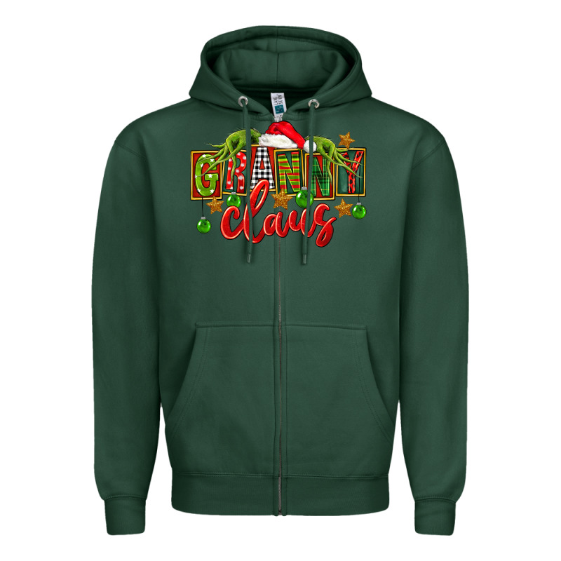 Christmas Granny Claus Zipper Hoodie by FaDigitalArtStudio | Teevron