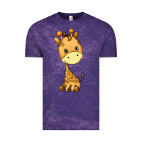 Cloud Purple giraffe Vintage Tee - texasbilliewilder