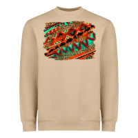 Mushroom western aztec background pattern Heavyweight Sweatshirt - OliviaCreatesArt