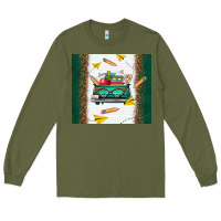 Army Green back to school truck Long Sleeve Tee - TumblerDesignByShophia