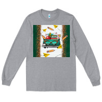 Heather Grey back to school truck Long Sleeve Tee - TumblerDesignByShophia