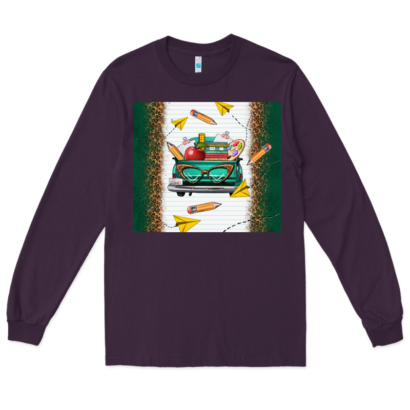 Back To School Truck Long Sleeve Tee by TumblerDesignByShophia | Teevron