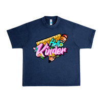 Navy hello kinder Urban Heavy Tee - JahusDesignShop