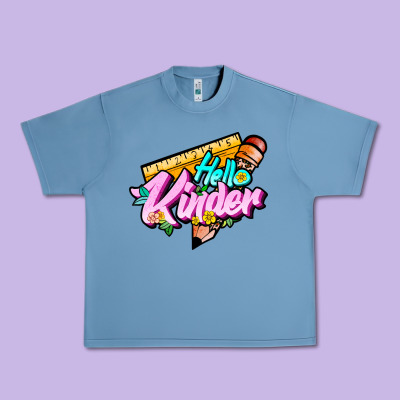 Hello Kinder Urban Heavy Tee Designed By Jahusdesignshop