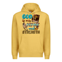 Antique Gold God Is Our Refuge And Strength Premium Hoodie - BundleAndBundleShop