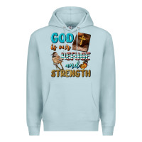 Blue Mist God Is Our Refuge And Strength Premium Hoodie - BundleAndBundleShop