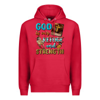 Cardinal God Is Our Refuge And Strength Premium Hoodie - BundleAndBundleShop