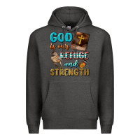 Charcoal Heather God Is Our Refuge And Strength Premium Hoodie - BundleAndBundleShop