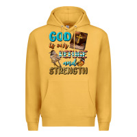 Mustard God Is Our Refuge And Strength Premium Hoodie - BundleAndBundleShop