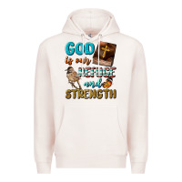Pale Pink God Is Our Refuge And Strength Premium Hoodie - BundleAndBundleShop