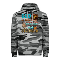 Slate Camo God Is Our Refuge And Strength Premium Hoodie - BundleAndBundleShop
