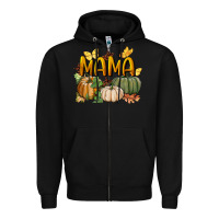 Black mama pumpkin Zipper Hoodie - BundleAndBundleShop