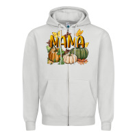 Dove Grey mama pumpkin Zipper Hoodie - BundleAndBundleShop