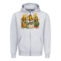 Heather Grey mama pumpkin Zipper Hoodie - BundleAndBundleShop