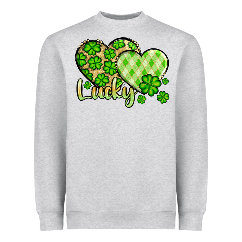 St. Patrick's Lucky Hearts Heavyweight Sweatshirt by OliviaCreatesArt | Teevron