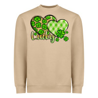 Mushroom St. Patrick's Lucky hearts Heavyweight Sweatshirt - OliviaCreatesArt