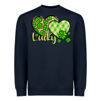 Navy St. Patrick's Lucky hearts Heavyweight Sweatshirt - OliviaCreatesArt