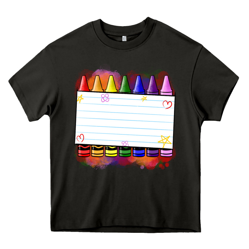 Crayons Add Your Text Heavy Core Tee by NancyCooperArtShop | Teevron