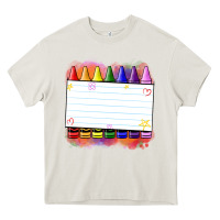 Cream crayons add your text Heavy Core Tee - NancyCooperArtShop