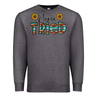 Charcoal Heather mama tried Premium Sweatshirt - CowhideDigitalArt