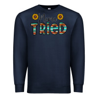 Navy mama tried Premium Sweatshirt - CowhideDigitalArt