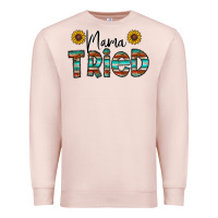 Pale Pink mama tried Premium Sweatshirt - CowhideDigitalArt