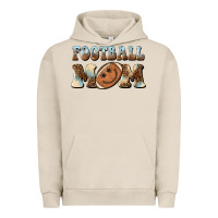 Pigment French Oak football mom football smiley face Urban Hoodie - BarkalooDesign