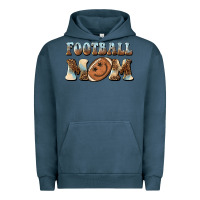 Pigment Midnight Navy football mom football smiley face Urban Hoodie - BarkalooDesign