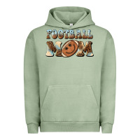 Pigment Oil Green football mom football smiley face Urban Hoodie - BarkalooDesign