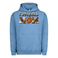 Pigment Pebble Blue football mom football smiley face Urban Hoodie - BarkalooDesign